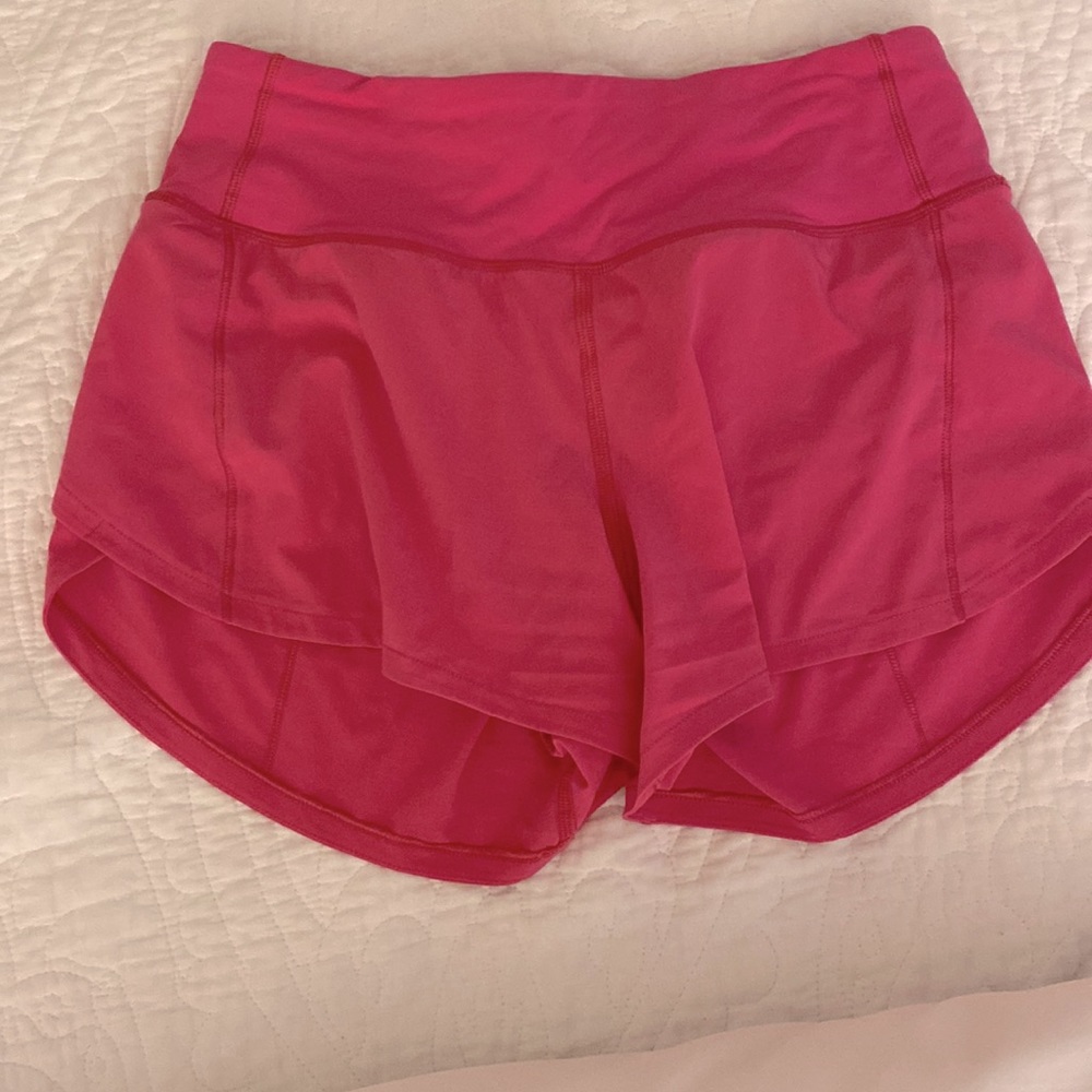 Sonic pink lululemon mid rise speed ups size 2